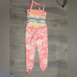 Colorful Tie-Dye Leggings and Matching Top
